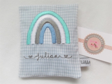 ♥ zauberhafter Regenbogen Beulentröster inkl Kühlpad Wärmekissen Kühlkissen Zahnfee Wunschname Geburt Taufe Einschulung KITA ★ von Lüttentüddel®