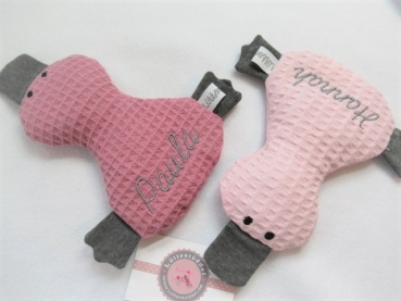 ♥ zuckersüße Ente, Wunschname, Geschenk, Taufe, Geburt, Einschulung, Entchen, Körnerkissen Dinkelkissen, Bio Dinkel Lavendel, von Lüttentüddel