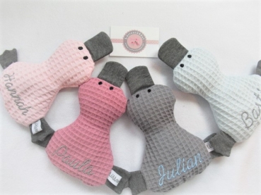 ♥ zuckersüße Ente, Wunschname, Geschenk, Taufe, Geburt, Einschulung, Entchen, Körnerkissen Dinkelkissen, Bio Dinkel Lavendel, von Lüttentüddel