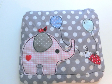 Preview: ♥ Körnerkissen Wunschname Wärmekissen Dinkel Lavendel Elefant von Lüttentüddel