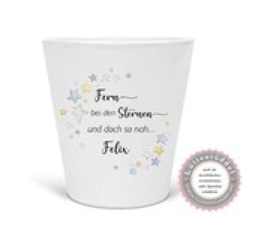stiller Blumentopf -Vase  Fern bei den Sternen ... Sternenkind Geschenk, Abschied, Allerheiligen Mitbringsel....von Lüttentüddel®