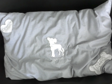 Preview: Hundekissen Decke 1 Wunschapplikation 1 Wunschname 80 x 60 cm
