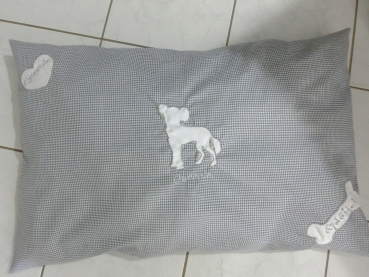 Hundekissen Decke 1 Wunschapplikation 1 Wunschname 80 x 60 cm