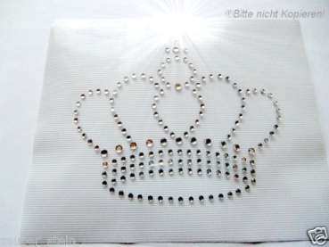 Hotfix Flügel Krone mit Strass Bügelbild Hotglue zauberhaft für Shirt Jacke
