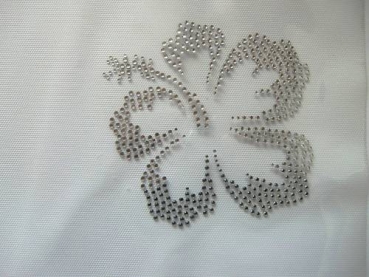 Hotfix große Hibiskus Blüte Strass HOTFIX HOTGLUE Bügelbild Applikation