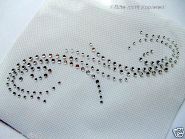Traum Ornament Bordüre Strass Bügelbild Hotfix Bluse