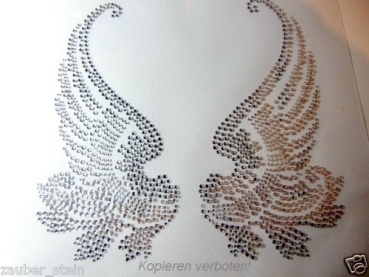 Engel Flügel Hotfix Bügelbild Strass Jacke Shirt EDEL