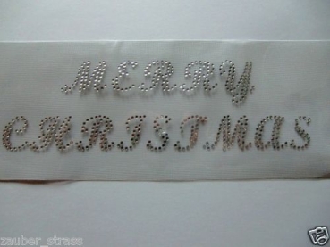 Merry Christmas Weihnachten Hotglue Hotfix Bügelbild