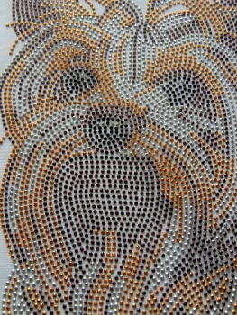 Yorkshire Terrier Yorkie Studs Hotfix Hotglue Bügelbild