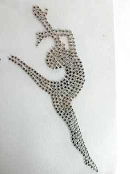 Preview: Dance Tänzerin Re. Hotfix Hotglue Bügelbild Strass Tanzschule  Shirt Tasche