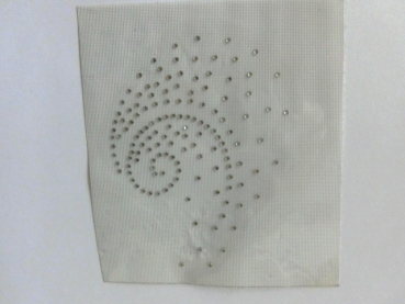 Wirbel Spirale Ornament HOTFIX Bügelbild Strass Bluse Shirt Jacke Tischdecke Top