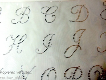 O Buchstabe Schriftzug Strass Hotglue Hotfix Bügelbild