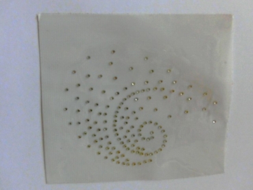 Preview: Wirbel Spirale Ornament HOTFIX Bügelbild Strass Bluse Shirt Jacke Tischdecke Top