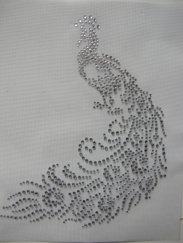 Pfau Phönix Vogel Bügelbild Hotfix Hotglue Bügelbild Shirt Hose Jacke Tasche