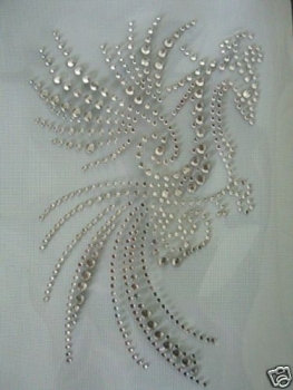 Verzauberter Phönix Strass Hotfix Hotglue Bügelbild