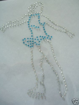 Strass Schlittschuhe z.B Kürkleid  Skating Schlittschuhe Kür  Hotfix Hotglue Bügelbild Bügelmotiv Strass