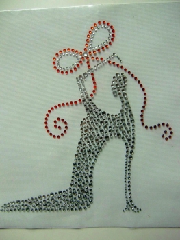 Pumps Pöms High Heels Schuhe Strass Hotglue Hotfix Bügelbild