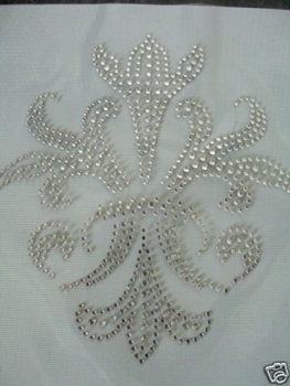 Fleur De Lis  Hotfix Hotglue Bügelbild Bügelmotiv Strass