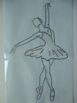 &#9829; Traum Tänzerin Ballerina Bügelbild &#9829; STRASS &#9829; Hotfix