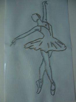 Preview: &#9829; Traum Tänzerin Ballerina Bügelbild &#9829; STRASS &#9829; Hotfix