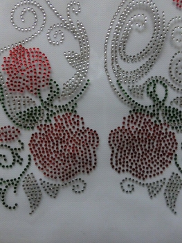 Traum Rose Bügelmotiv Bügelbild Strass Hotfix Hotglue Shirt Jacke Tasche Top