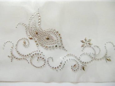 Schmetterling Edel Ornament Strass Hotfix Hotglue Bügelbild Bügelmotiv