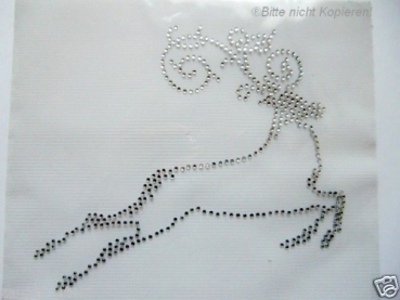 Hirsch Alpenstyle Strass Bügelbild Hotfix Hotglue