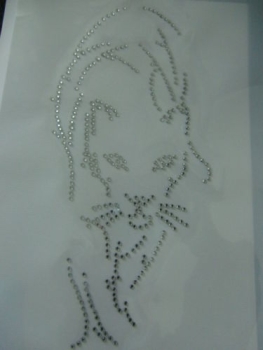Traumhafter Panther 18,0x5,0cm Strass Bügelbild Bügelmotiv super Edel Hotfix Hotglue