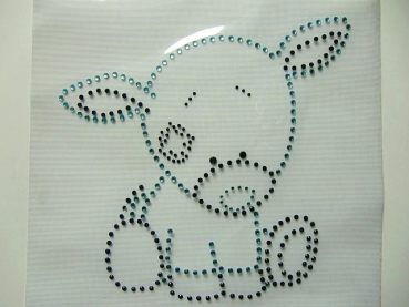 Esel Hase Strass Bügelbild Hotfix Shirt ; süüüß