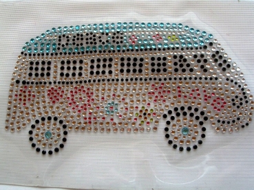 PEACE Flower Power Strass Hotfix Bügelbild Jacke Shirt Tasche Bluse Blazer Top