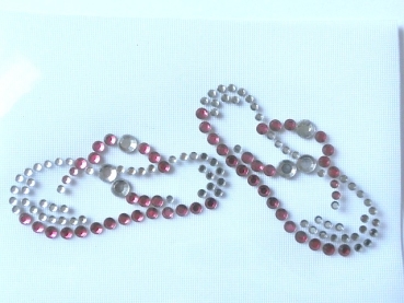 Flipp Flops Rose Pöms Pömps Pumps High Heels Schuhe Strass Hotglue Hotfix Bügelbild