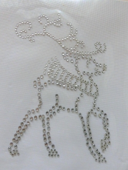 Reh Hirsch Strass Hotfix Bügelbild Shirt Tasche Jacke Schal Tischdecke Dirndl