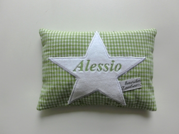 Preview: Körnerkissen Wärmekissen Dinkel Lavendel Stickerei Nicky weich