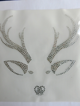 Geweih Hirsch Tasche Dirndl Oktoberfest Wiesn Strass Bügelbild Hotfix Top