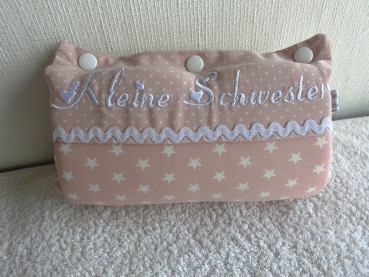 Armpolster für Babyschale  Lüttentüddel Wunschname  kleiner Bruder