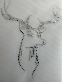 Geweih Hirsch Tasche Dirndl Oktoberfest Wiesn Strass Bügelbild Hotfix Tasche