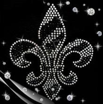 Lilie Fleur De Lis  Hotfix Hotglue Bügelbild Strass ein Traum Bügelmotiv