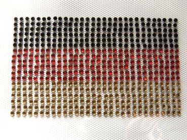 Deutschland Flagge WM Abzeichen Strass Hotglue Hotfix Bügelbild