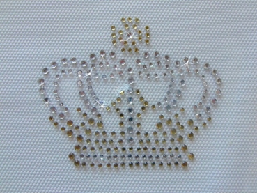 Preview: Hotfix Hotglue Krone Bügelmotiv Strass z.B. Shirt Bandagen Reitbekleidung Schabracke etc