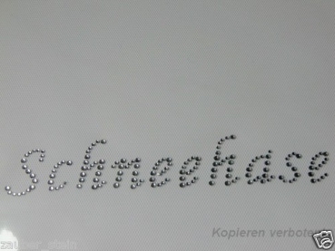 Schneehase Skianzug  Schriftzug Strass Hotglue Hotfix Bügelbild für Tischdecke Stuhlhusse Oktoberfest