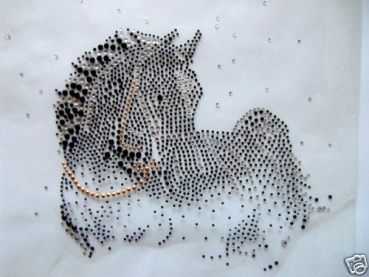 Pferd Strass Bügelbild Schabracke Reiten Sattel Hotfix