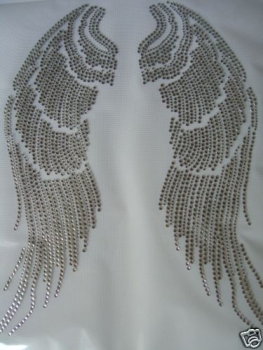 Flügel Hotfix Hotglue Bügelbild Strass 33x23cm Der Wahnsinn