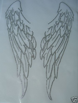 Traum Flügel Hotglue Hotglue Bügelbild Strass 36x25cm traumhaft schön