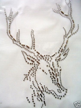 Hirsch Strass Bügelbild Hotfix Hotglue