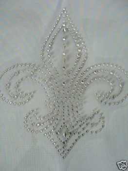 Fleur De Lis  Hotfix Hotglue Bügelbild Strass ein Traum Bügelmotiv