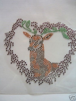 Hirsch Strass Bügelbild Hotfix Hotglue
