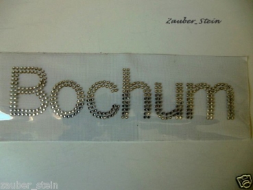 Bochum Schriftzug Strass Hotglue Hotfix Bügelbild
