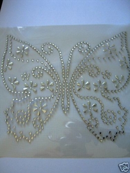 Schmetterling Verspielt Strass Hotfix und Bügelbild