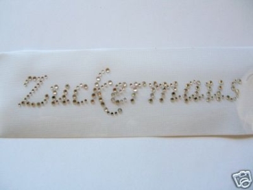 Zuckermaus Tasche Trachten Hotfix Bügelbild Strass