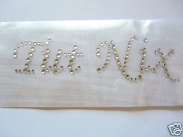 Tut Nix  Hundebett Hotglue Bügelbild Strass